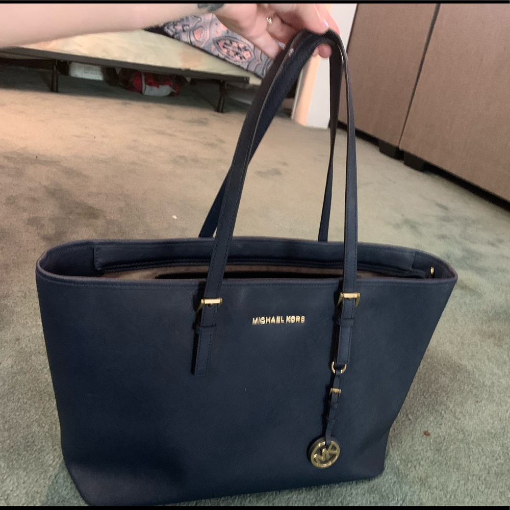 Large size navy Michael Kors bag